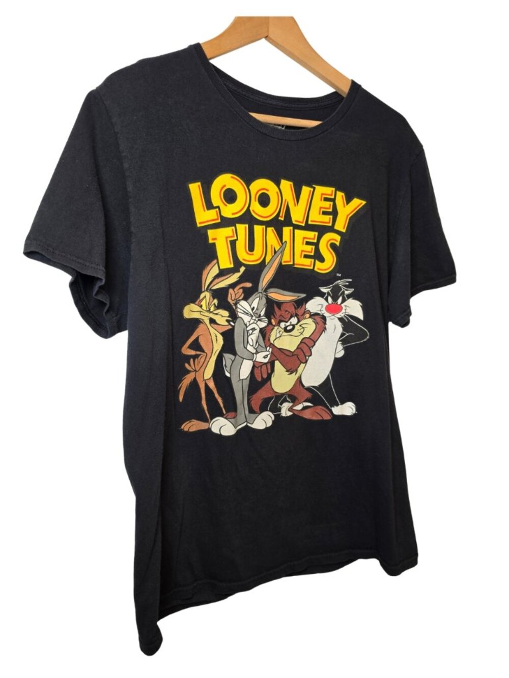LOONEY TUNES Shirt Bugs Bunny Taz Coyote Sylvester Front & Back Graphic Tee